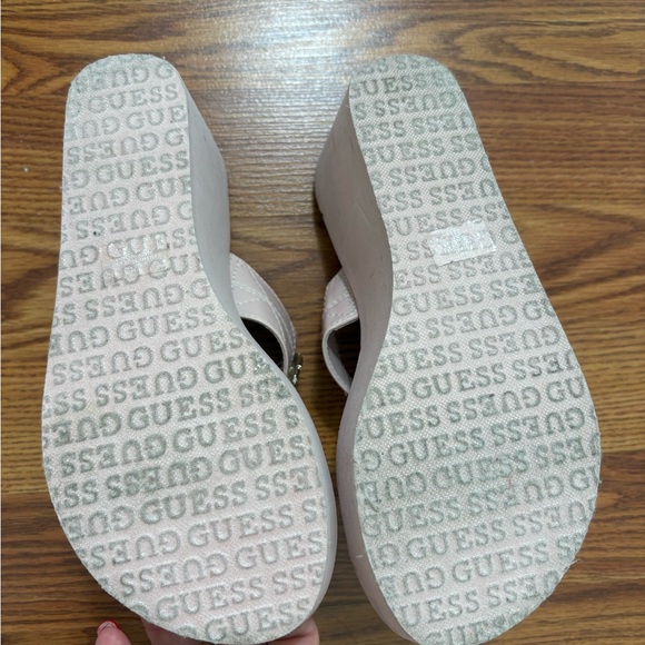 Guess Pink Wedge Sandals with Cushioned Footbed - Picture 3 of 9